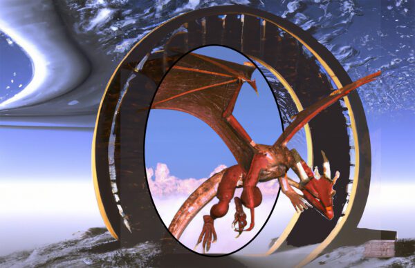 Dragon Flying thru Stargate