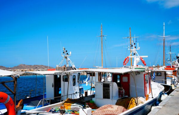 Fishing boats in Paros